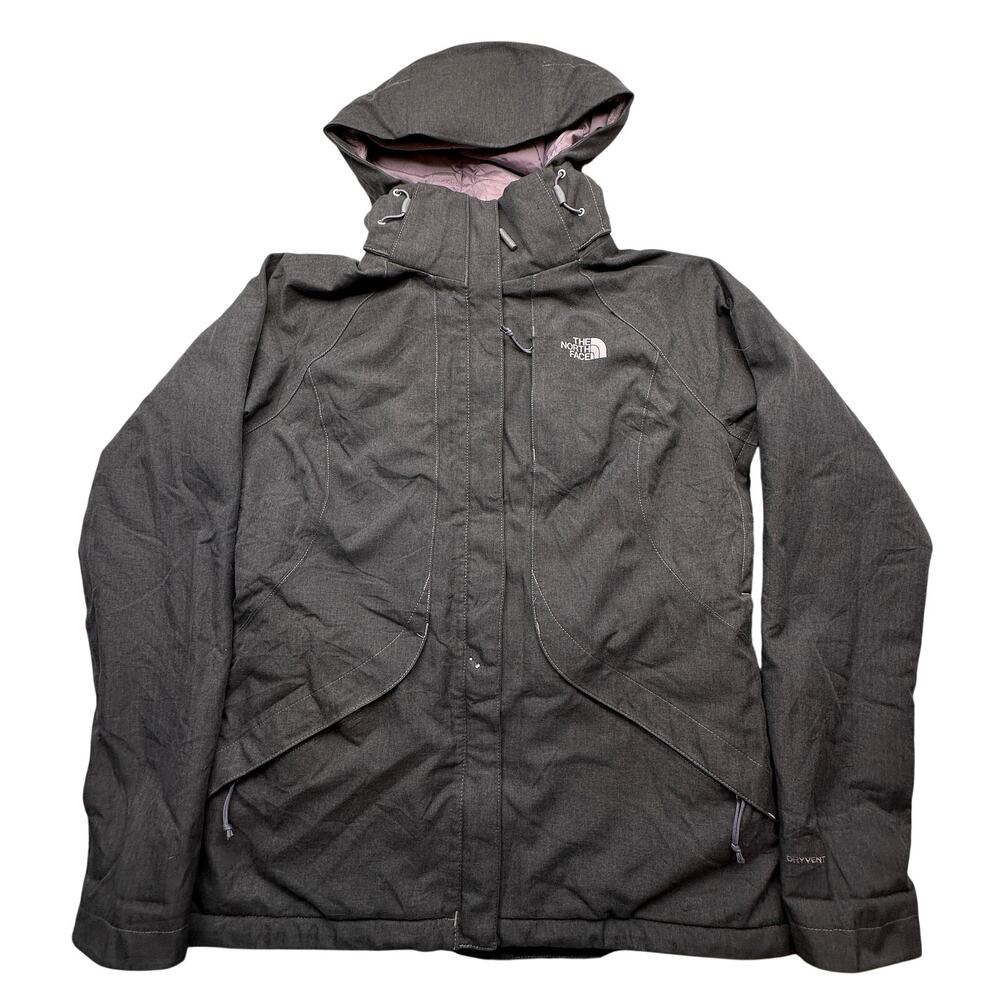 The North Face Womens Inlux Insulated Jacket Small Faux Fur Lined Gray NF0A2VEA